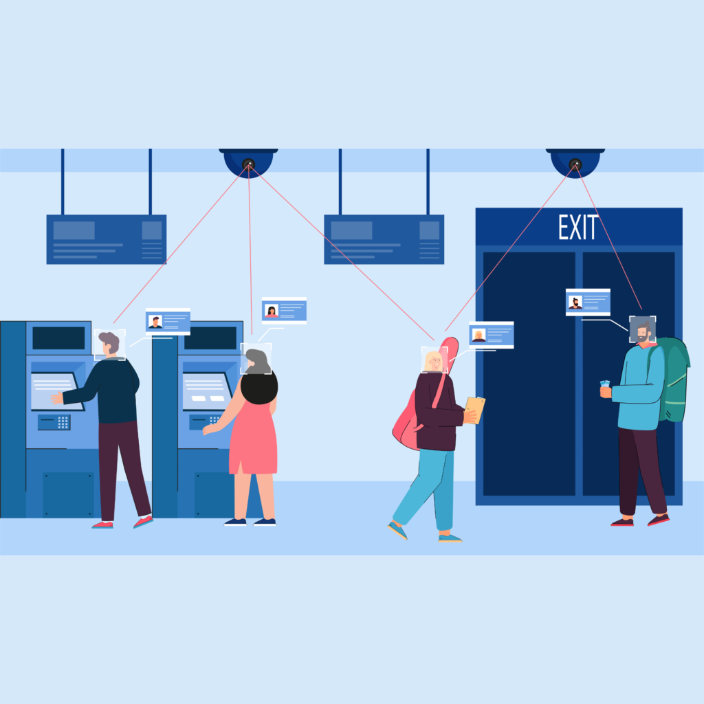 Visitor face recognition entry and exit system